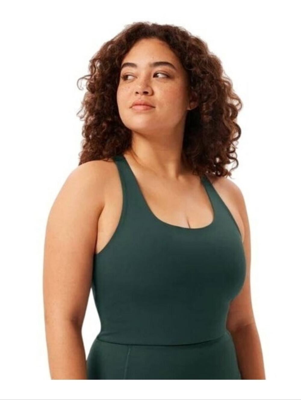 Girlfriend Collective Paloma Sports Bra Green Size Large
